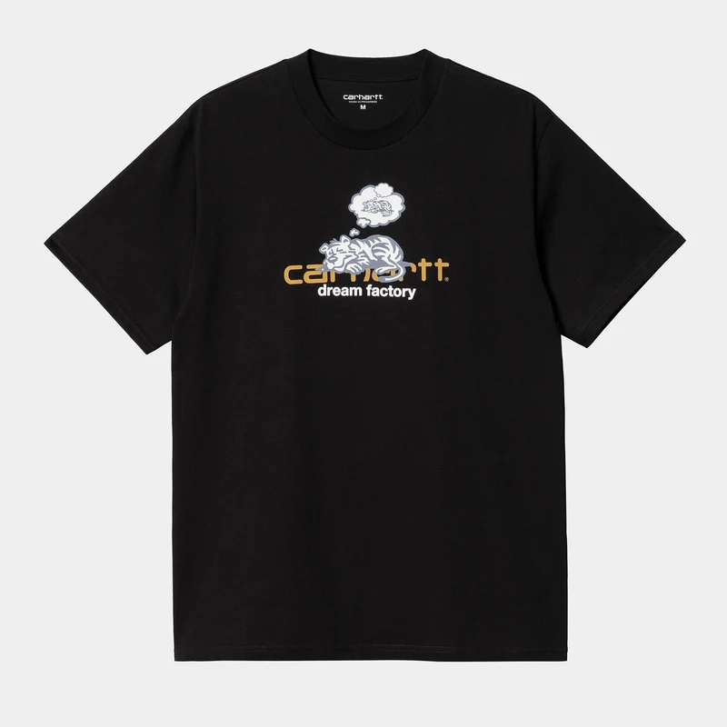 Carhartt WIP Herren-T-Shirt aus Bio-Baumwolle von Dream Factory – Schwarz