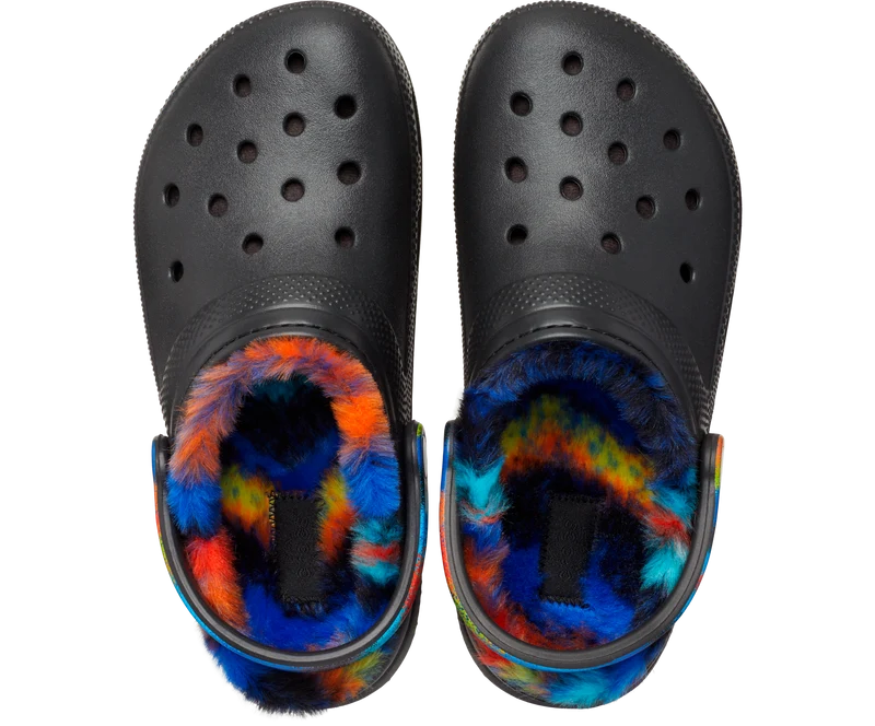 Crocs Unisex Classic Lined Spray Dye Clog – Schwarz
