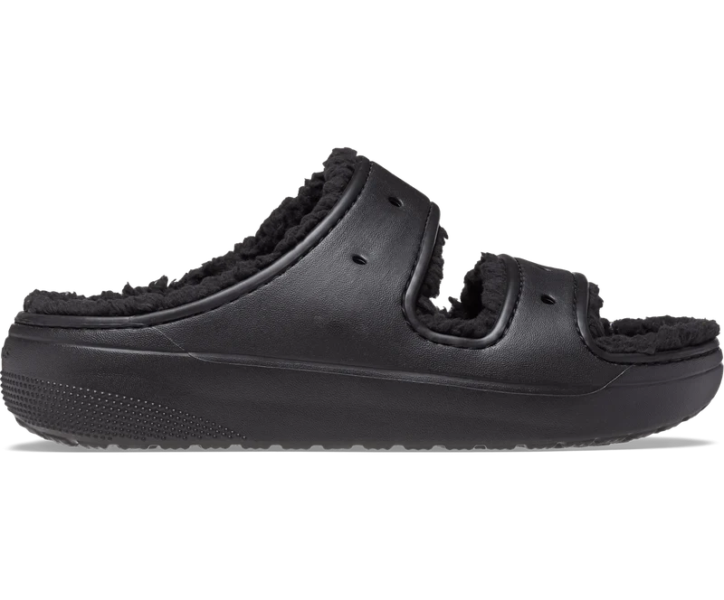 Crocs Unisex Classic Cozzzy gefütterte Sandale – Schwarz