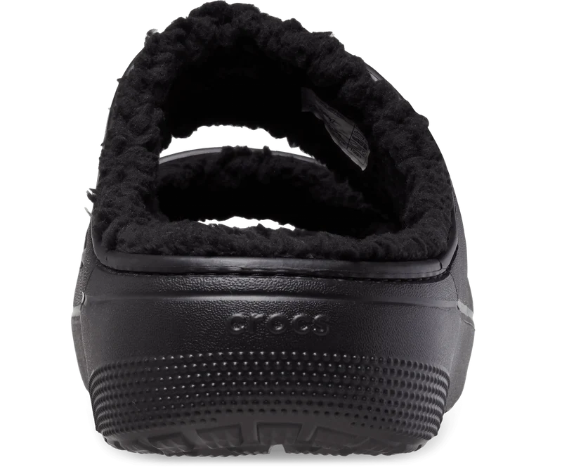 Crocs Unisex Classic Cozzzy gefütterte Sandale – Schwarz