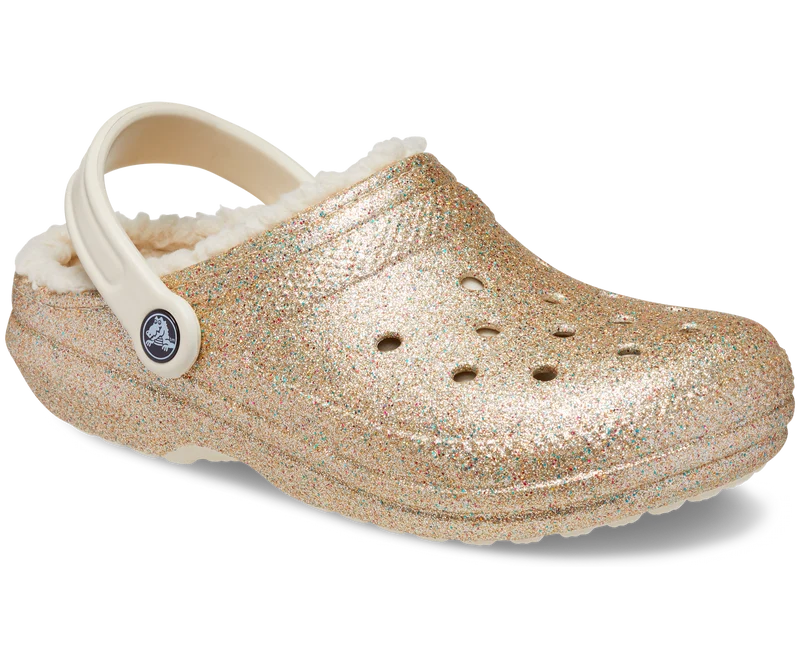 Crocs Unisex Classic Glitter Lined Clog - Multi / Gold