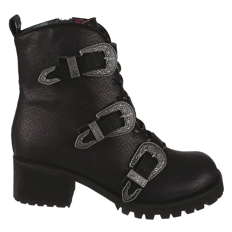 Irregular Choice Damen Buckle Boost Boot – Schwarz