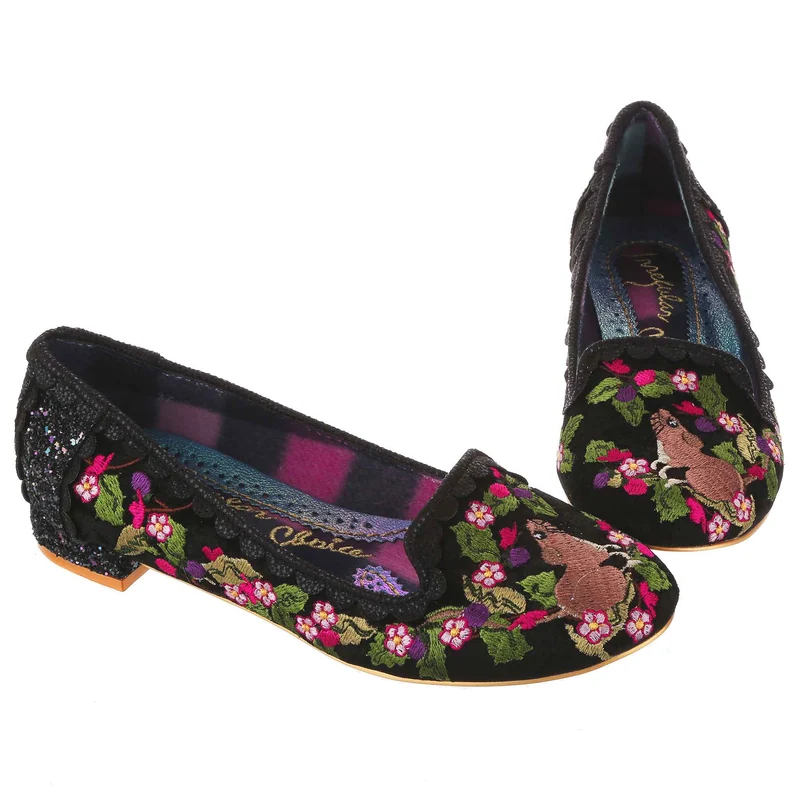 Irregular Choice Damen Have a Mice Day Flat – Schwarz