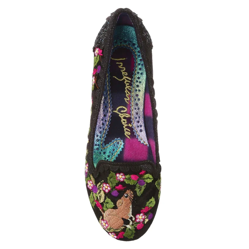 Irregular Choice Damen Have a Mice Day Flat – Schwarz
