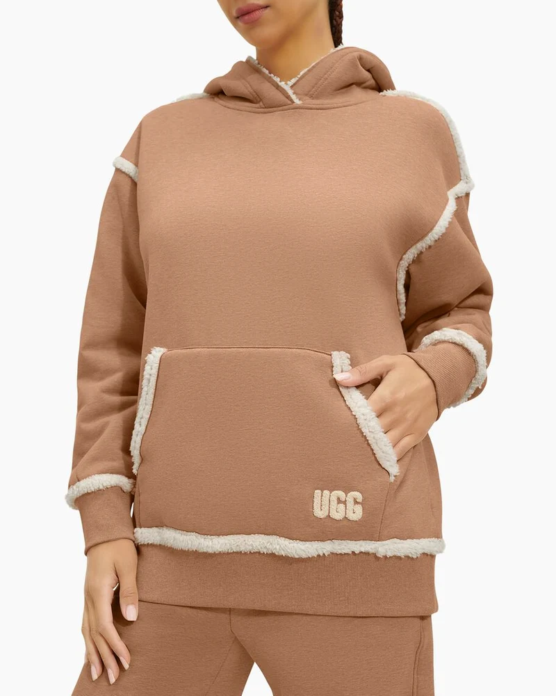 UGG Damen Joanne Bonded Fleece-Hoodie - Heather Camel