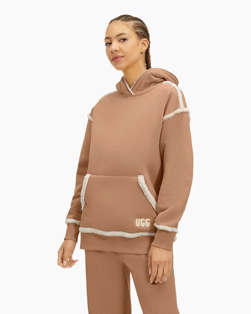 UGG Damen Joanne Bonded Fleece-Hoodie - Heather Camel