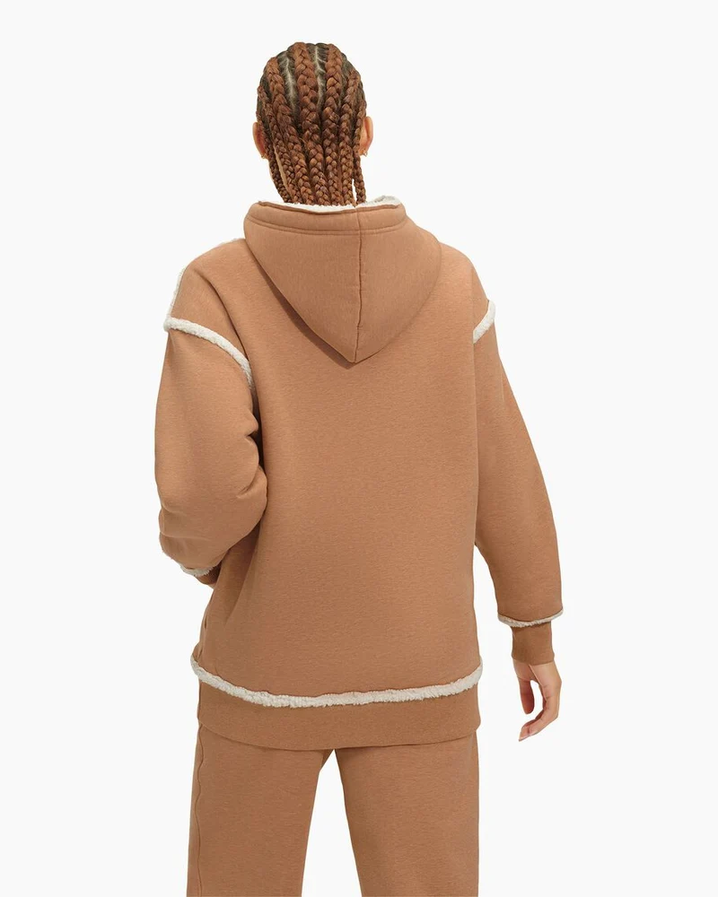 UGG Damen Joanne Bonded Fleece-Hoodie - Heather Camel