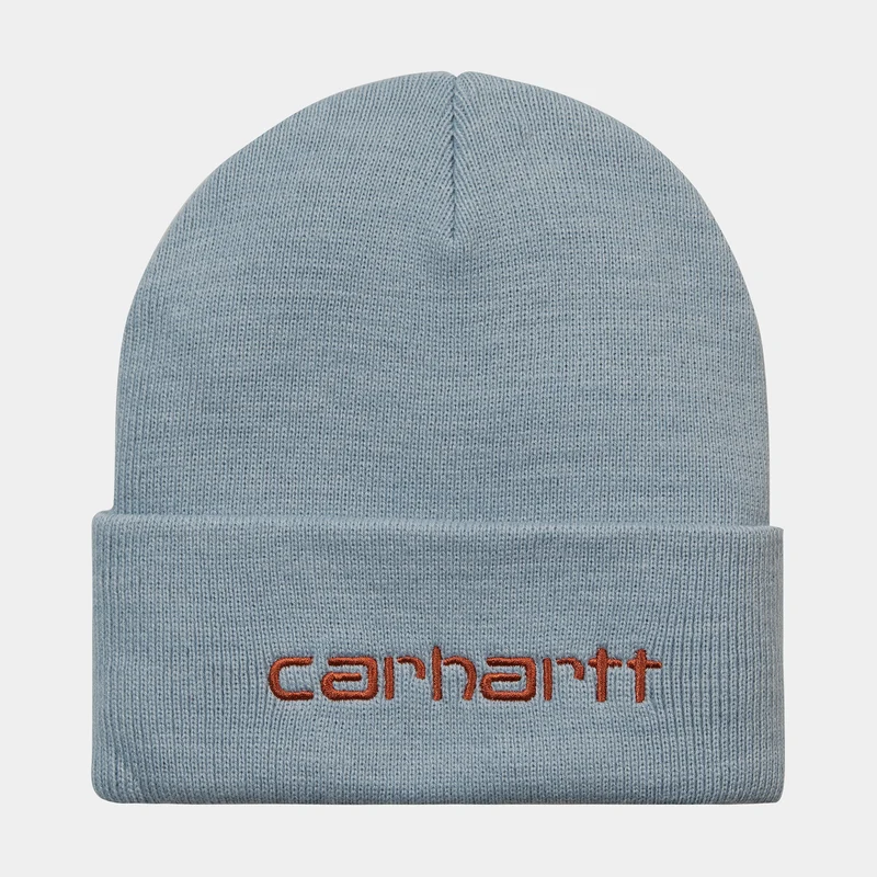 Carhartt WIP Unisex-Schriftzug-Mütze – Misty Sky