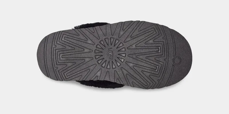 UGG Funkette-Hausschuhe für Damen – Schwarz
