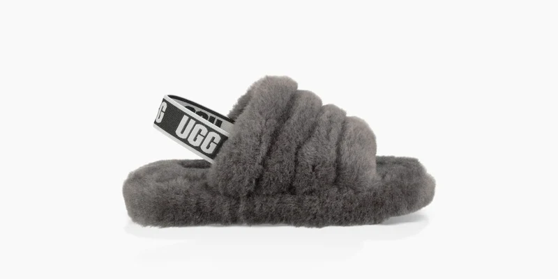 UGG Kids Fluff Yeah Slide – Anthrazit