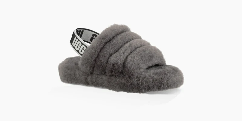 UGG Kids Fluff Yeah Slide – Anthrazit