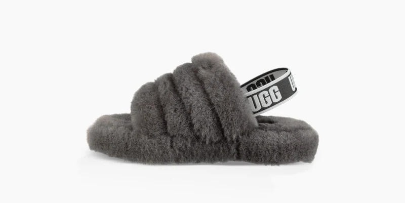 UGG Kids Fluff Yeah Slide – Anthrazit