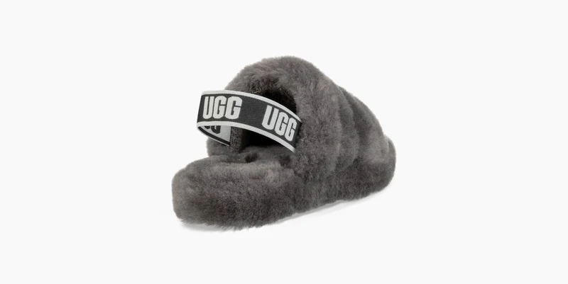 UGG Kids Fluff Yeah Slide – Anthrazit