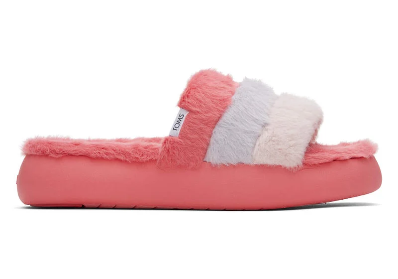 TOMS Damen Mallow Slide Slipper – Rose Colourblock