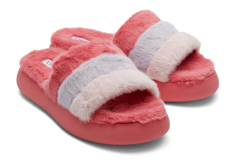 TOMS Damen Mallow Slide Slipper – Rose Colourblock