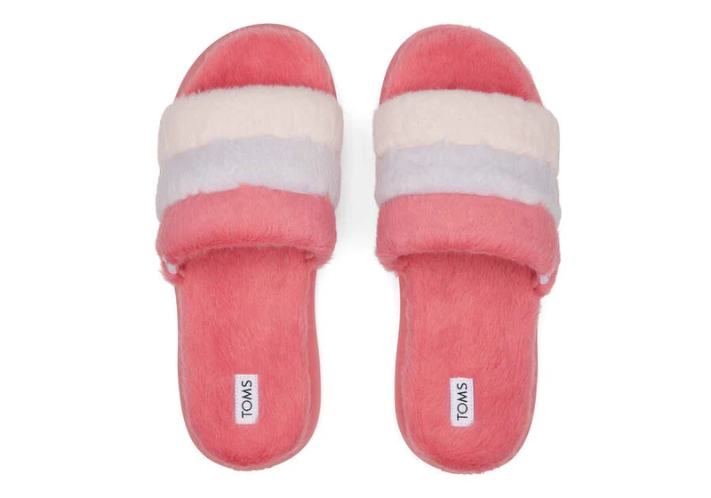 TOMS Damen Mallow Slide Slipper – Rose Colourblock