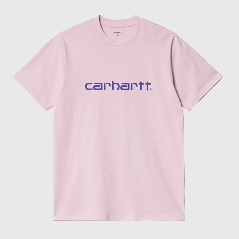 Carhartt WIP Kurzarm-T-Shirt mit Schriftzug für Herren – Pale Quartz