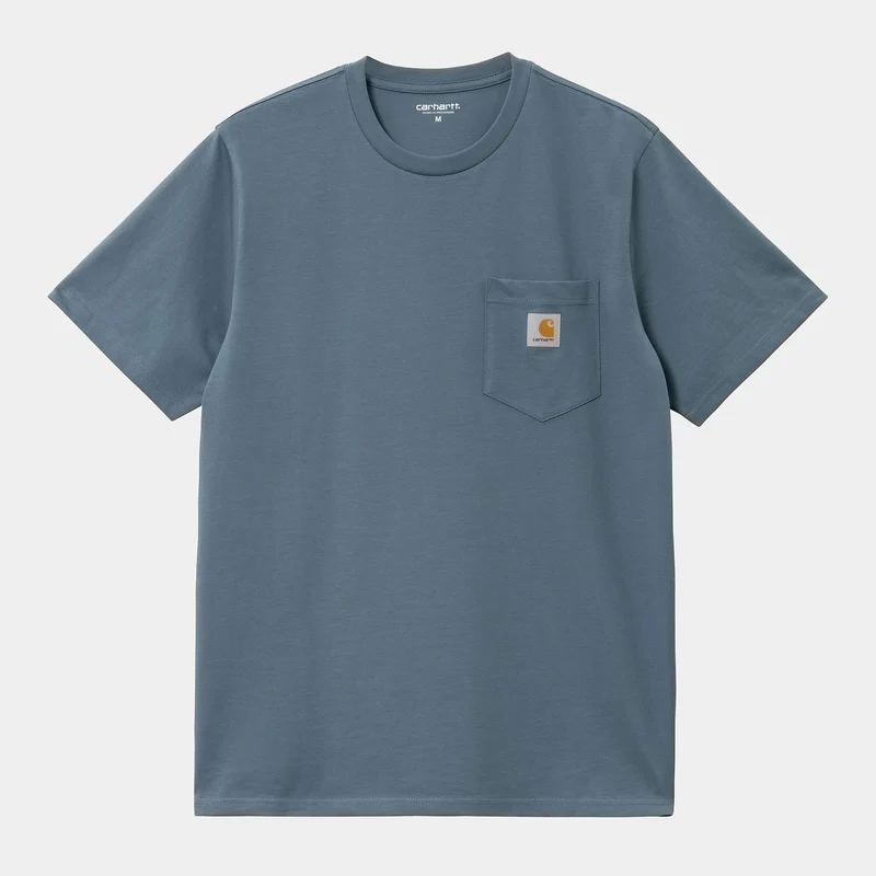 Carhartt WIP Kurzärmliges Herren-T-Shirt mit Taschen – Sturmblau