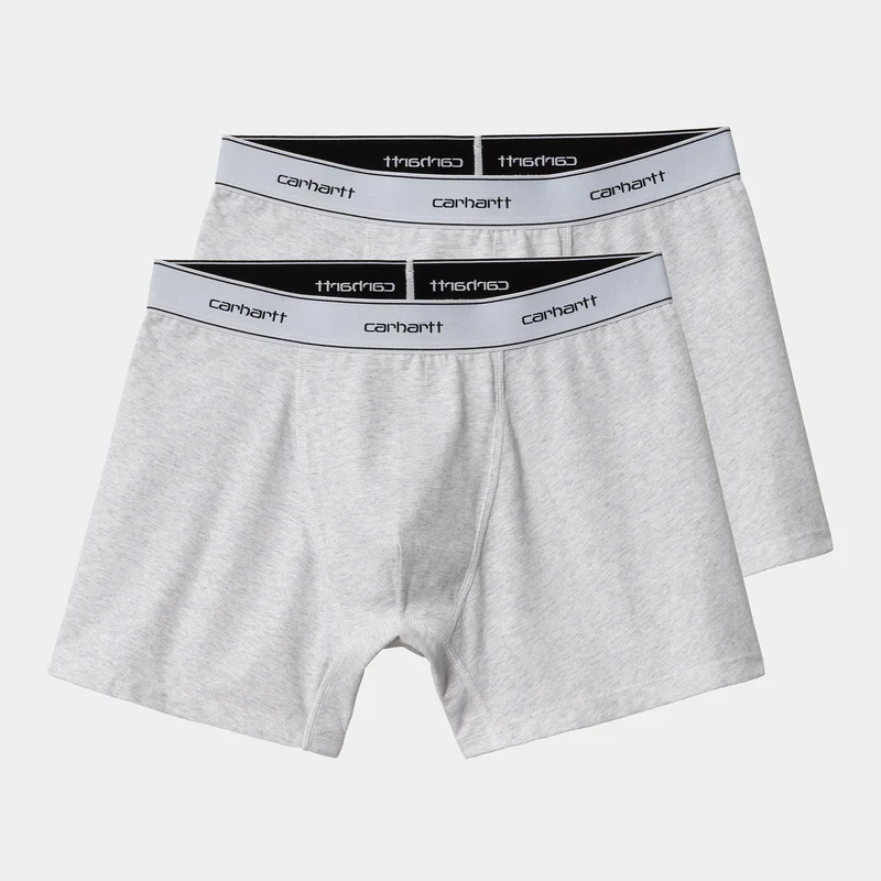 Carhartt WIP Baumwoll-Unterhosen für Herren (2er-Pack) – Ash Heather