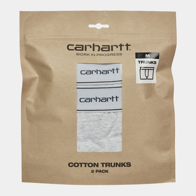 Carhartt WIP Baumwoll-Unterhosen für Herren (2er-Pack) – Ash Heather