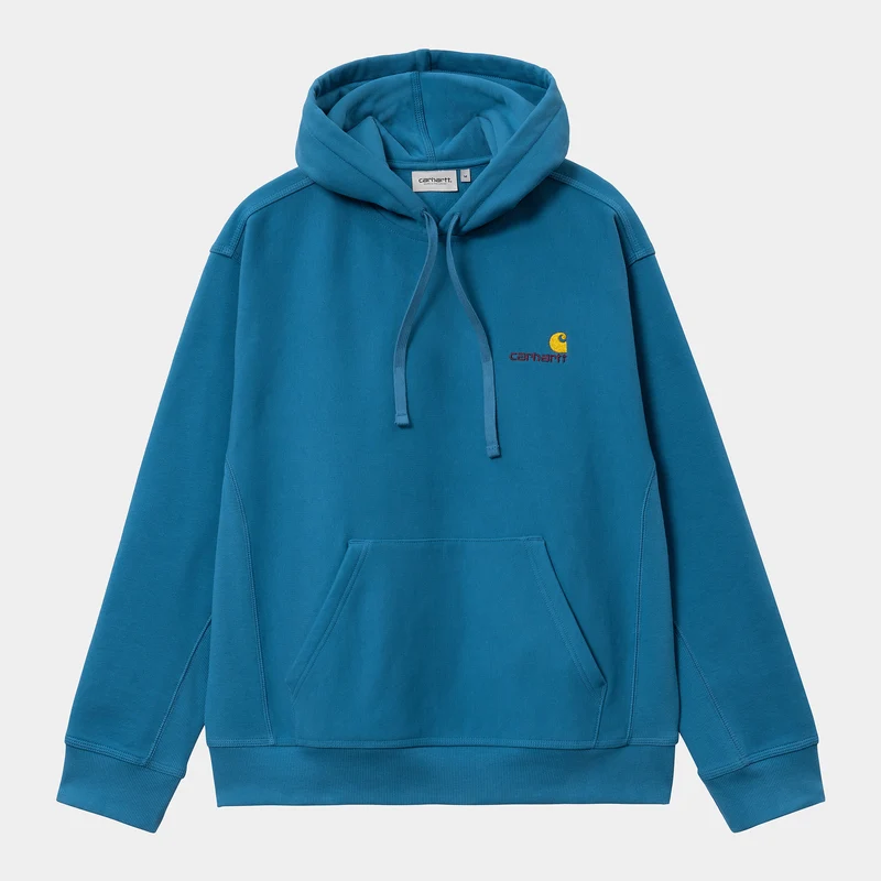 Carhartt WIP Herren American Script Sweatshirt-Hoodie - Amalfi