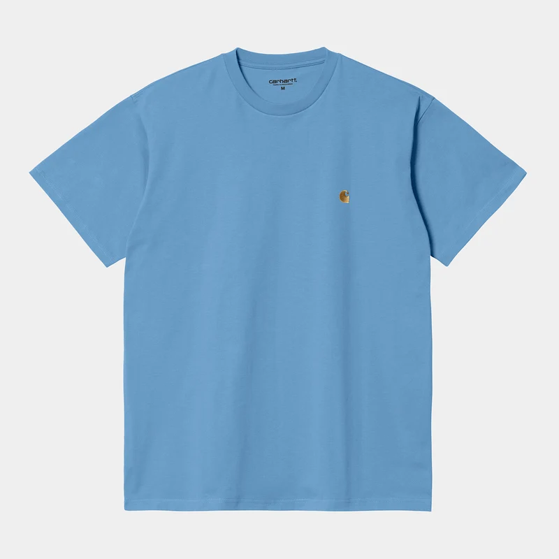 Carhartt WIP Herren Chase Kurzarm-T-Shirt – Piscine