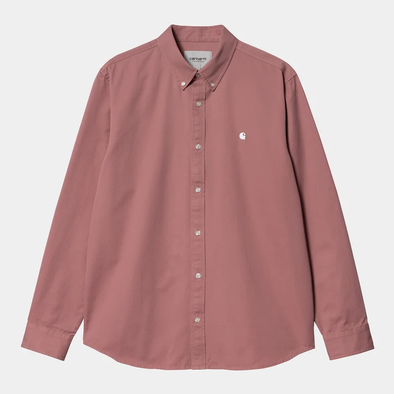 Carhartt WIP Herren Madison Langarmhemd – Dahlie