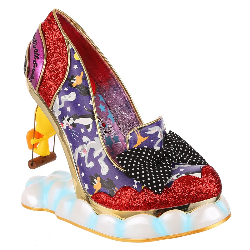 Irregular Choice Frauen Looney Tunes Merrie Melodies High Heel - Schwarz/Rot