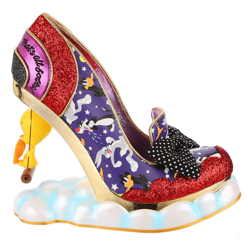Irregular Choice Frauen Looney Tunes Merrie Melodies High Heel - Schwarz/Rot
