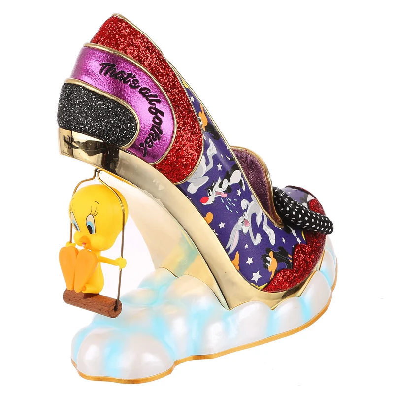 Irregular Choice Frauen Looney Tunes Merrie Melodies High Heel - Schwarz/Rot