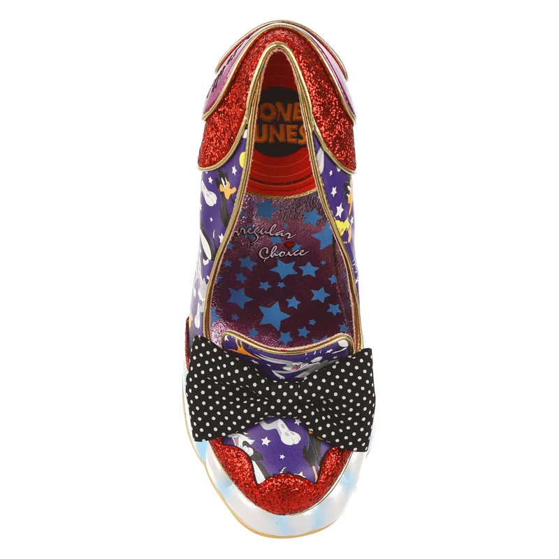 Irregular Choice Frauen Looney Tunes Merrie Melodies High Heel - Schwarz/Rot