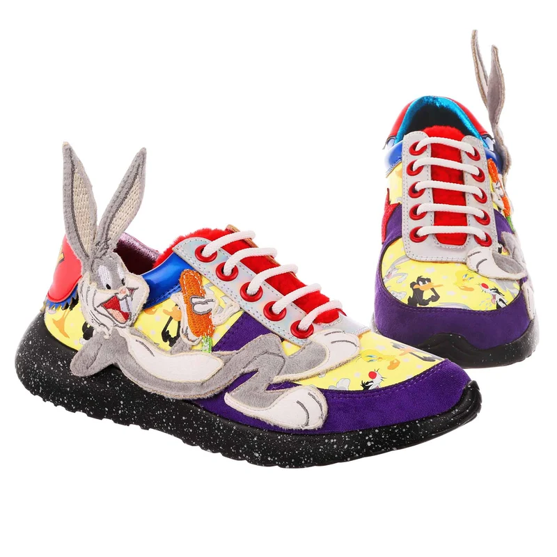 Irregular Choice Frauen Looney Tunes Karotten & Witze Trainer