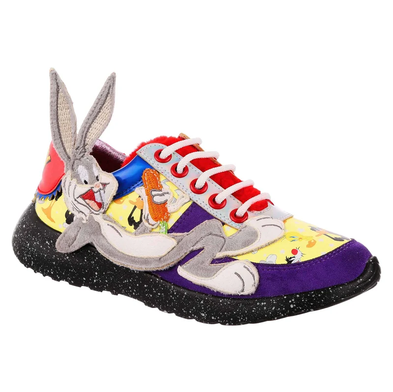 Irregular Choice Frauen Looney Tunes Karotten & Witze Trainer