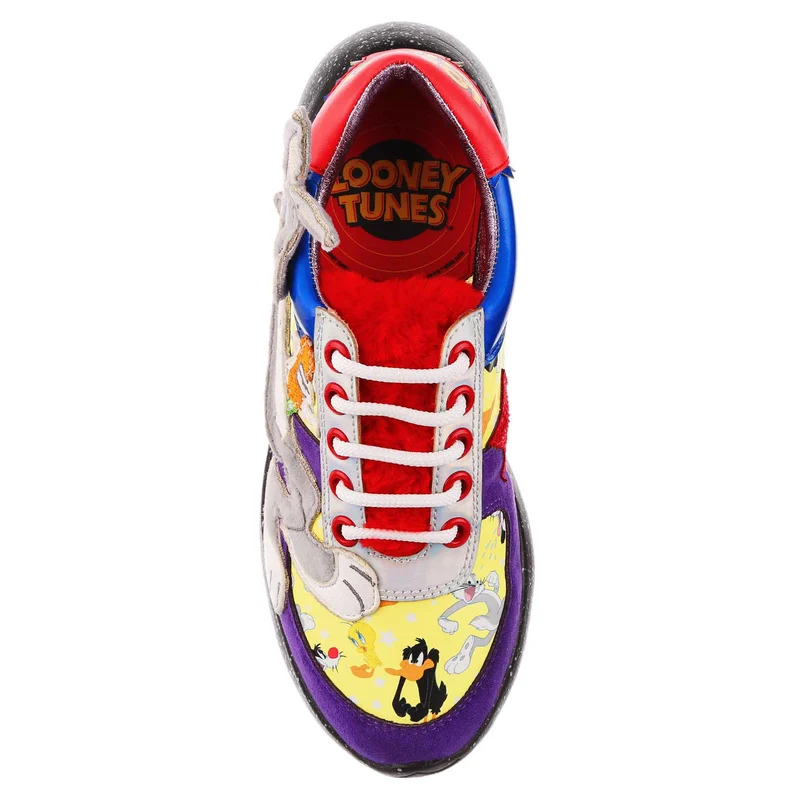 Irregular Choice Frauen Looney Tunes Karotten & Witze Trainer