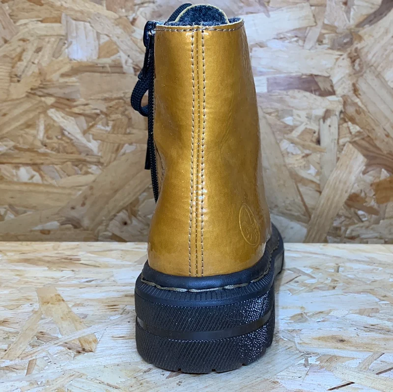 Rieker Damenmode-Stiefelette – Senfglänzend