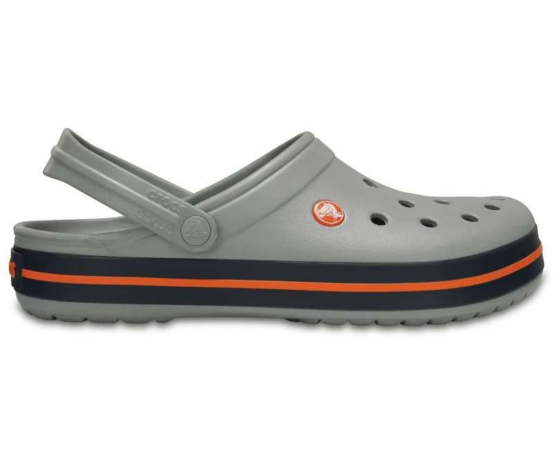 Crocs Unisex Crocband Clog – Hellgrau / Marineblau