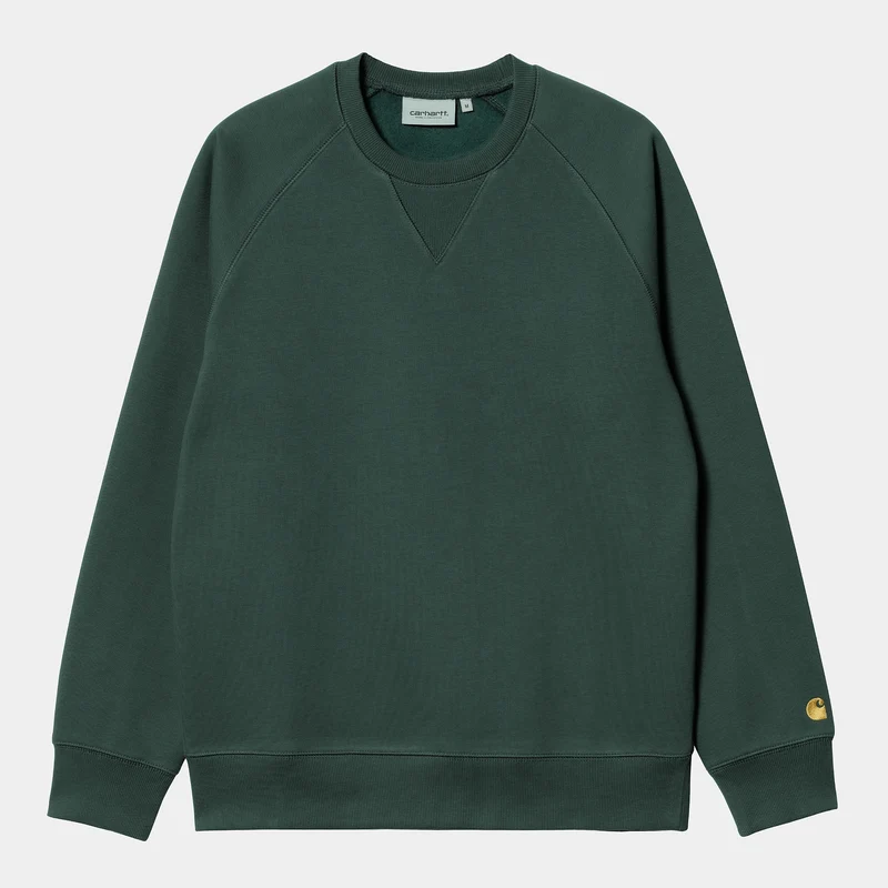 Carhartt WIP Herren Chase Sweat Top – Juniper