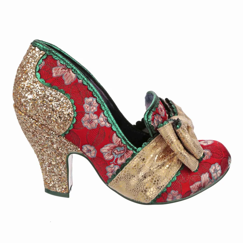 Irregular Choice Damen All The Time High Heel - Rot / Gold