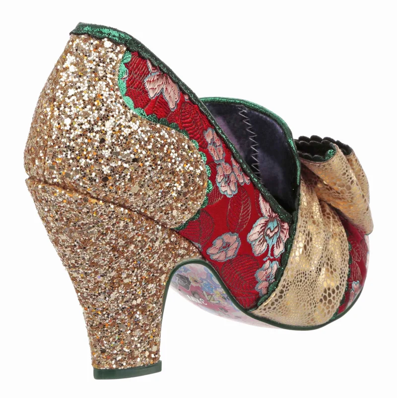 Irregular Choice Damen All The Time High Heel - Rot / Gold