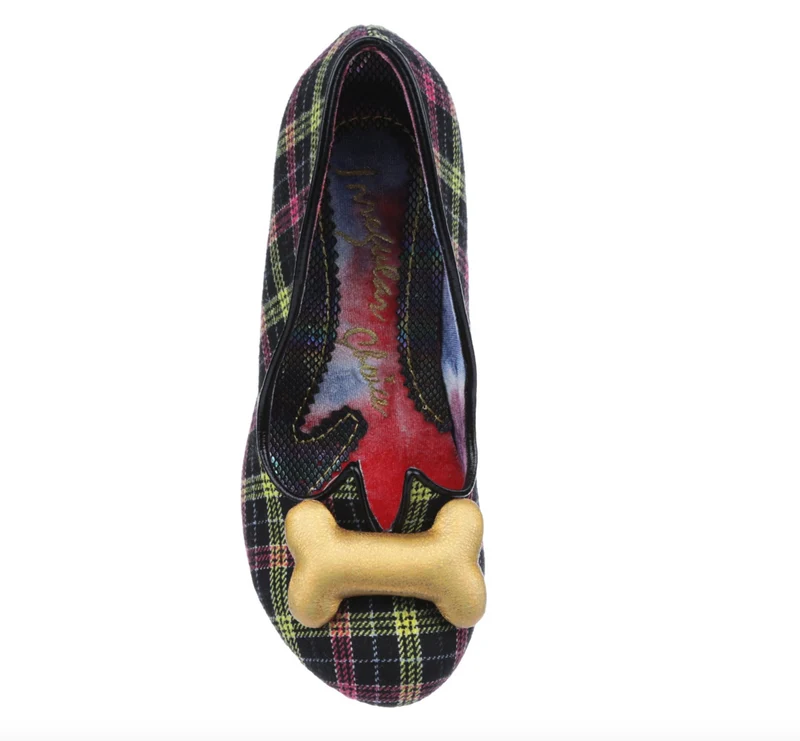 Irregular Choice Womens 'Its All Pawsible' High Heel - Schwarz / Grau kariert