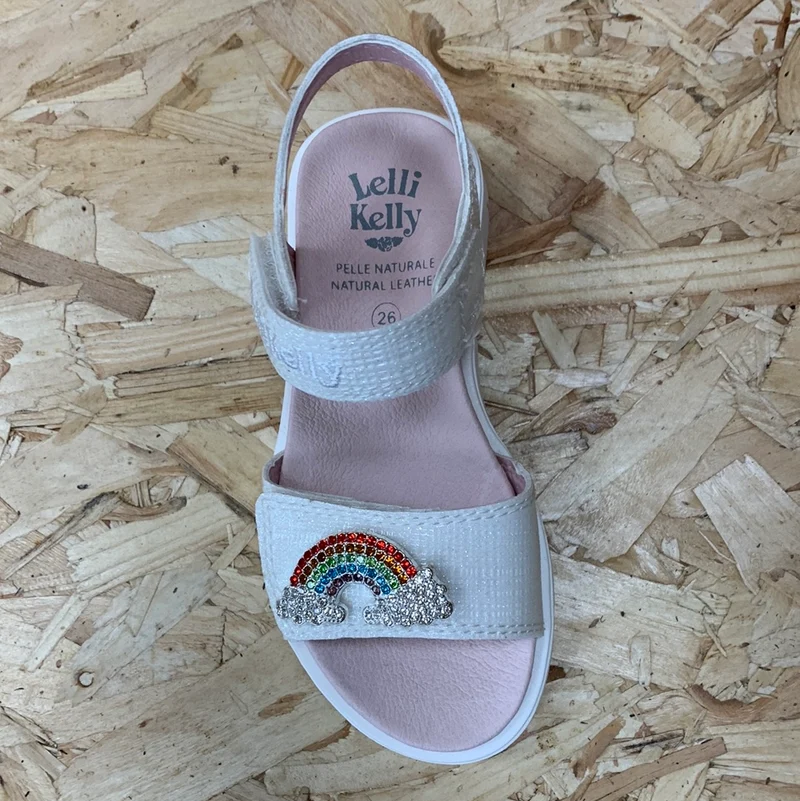 Lelli Kelly Brite-Sandale für Kinder – Weiß
