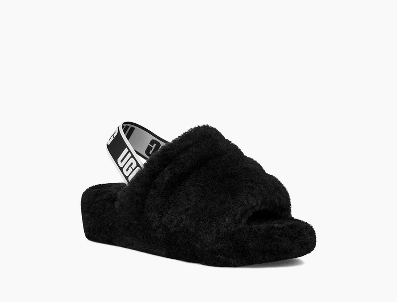 UGG Damen Fluff Yeah Slide - Schwarz