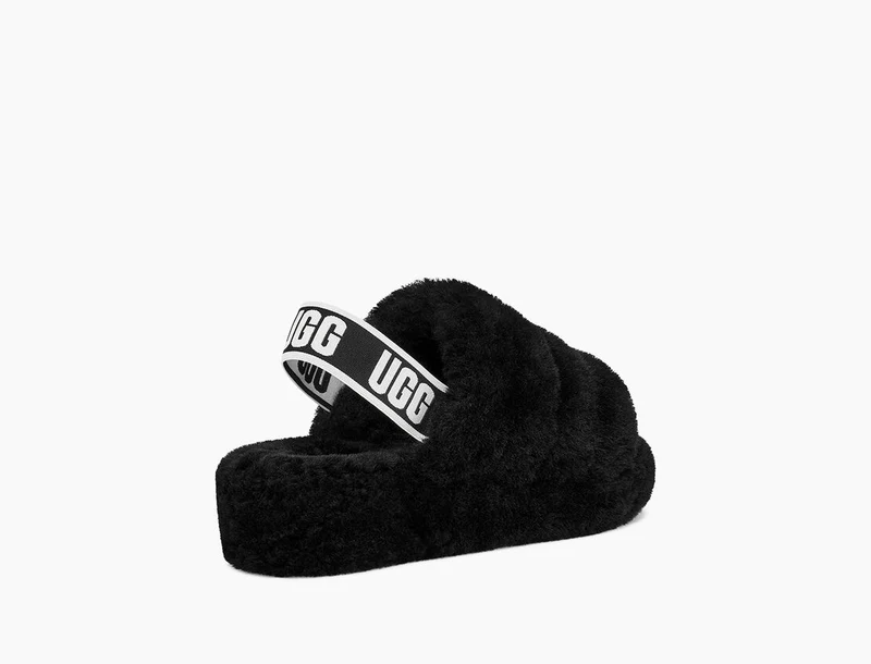 UGG Damen Fluff Yeah Slide - Schwarz