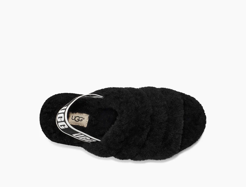 UGG Damen Fluff Yeah Slide - Schwarz