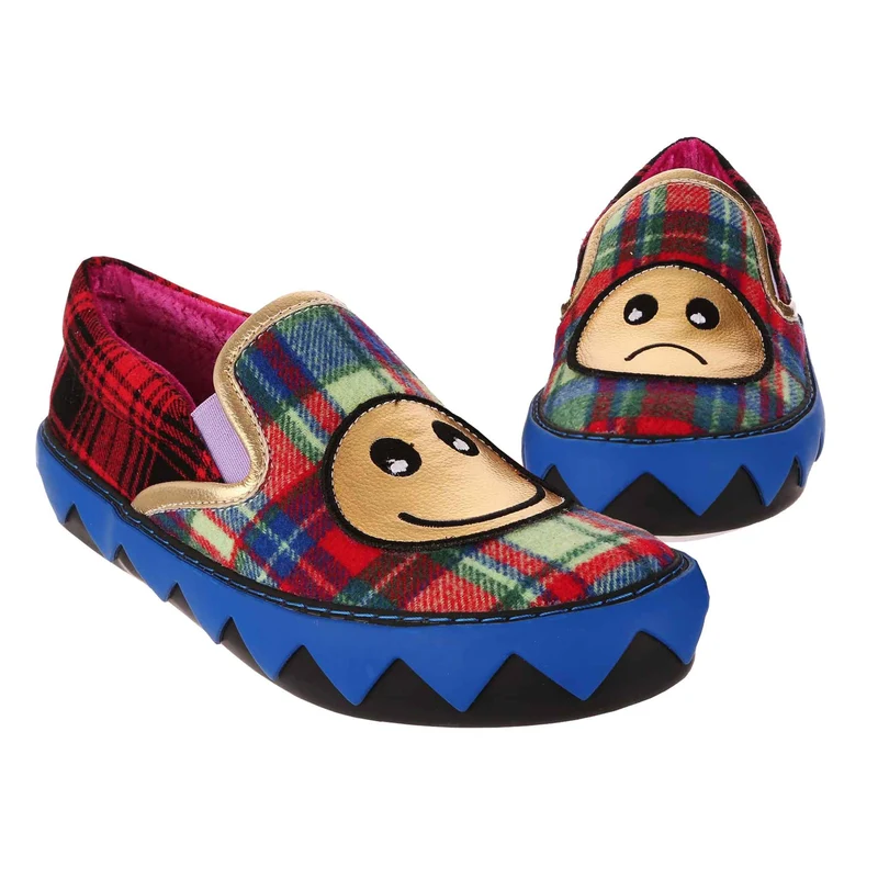 Irregular Choice Turn That Frown Flats für Damen – Rot