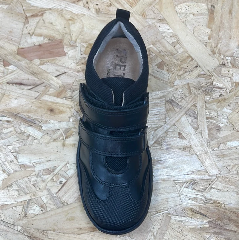 Petasil Wagner-Lederschuh für Kinder – Schwarz
