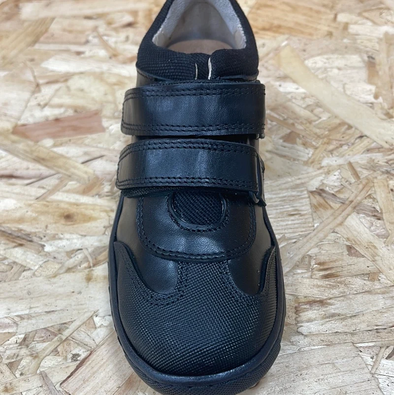 Petasil Wagner-Lederschuh für Kinder – Schwarz