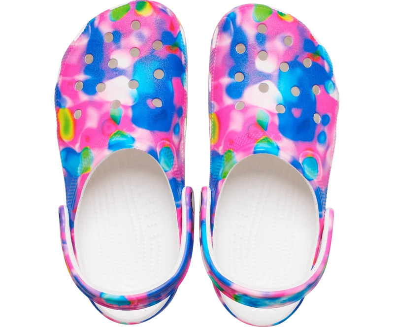 Crocs Unisex Classic Solarized Clog – Weiß / Rosa