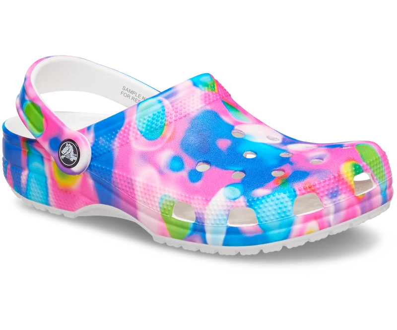 Crocs Unisex Classic Solarized Clog – Weiß / Rosa