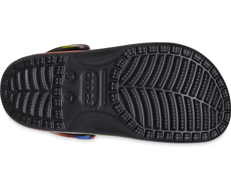 Crocs Unisex Classic Solarized Clog – Schwarz / Multi